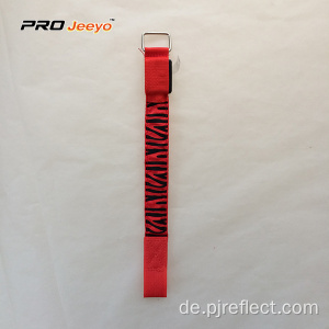 Reflektierende LED Light Red Zebra Gurtband Armband